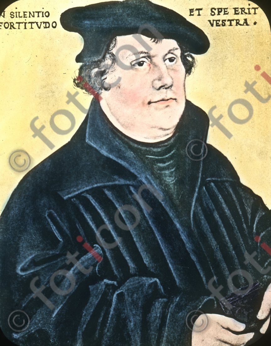 Portrait von Martin Luther nach Lucas Cranach d. Ä. | Portrait of Martin Luther by Lucas Cranach the Elder - Foto foticon-simon-150-006.jpg | foticon.de - Bilddatenbank für Motive aus Geschichte und Kultur
